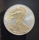 AMERICAN EAGLE LIBERTY GILDED 1 OZ FINE SILVER COIN WITH 24 KT GOLD USA 2016