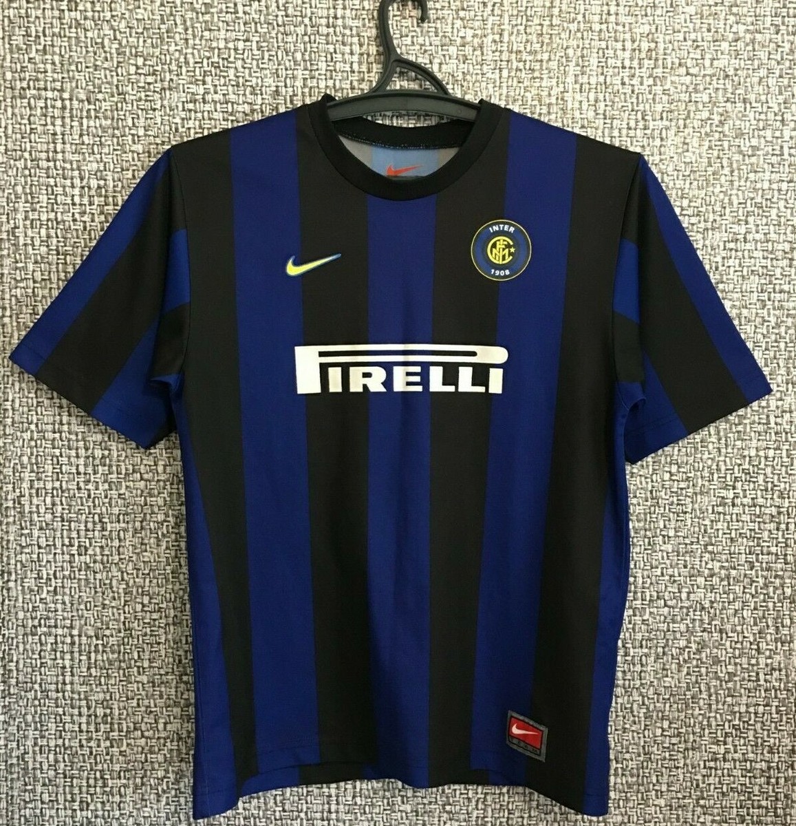 NIKE - ナイキ NIKE INTER インテル 1999-2000 ユニフォームM青 黒 INTER MILAN 1999/2000 HOME FOOTBALL SHIRT NIKE VINTAGE