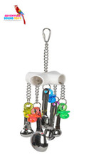 ADVENTURE BOUND SPOON CLACKER SMALL PARROT PARAKEET CONURE BIRD CAGE TOY