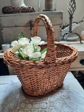 Alter Korb Henkelkorb Blumenkorb Streukörbchen Shabby Weide Korb