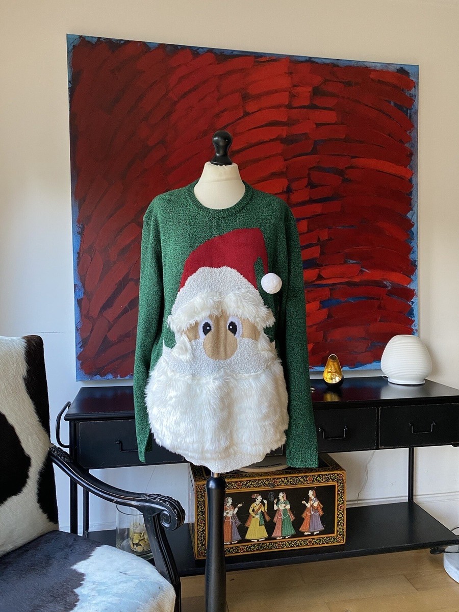 Mens Santa Christmas Jumper Sweater BNWT Size L