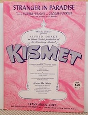 Stranger In Paradise - Robert Wright  George Forrest - Sheet Music 1958