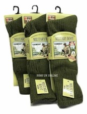 3 Pairs Mens Army Socks Thermal Long Military Socks Heat Tog Size UK 6-11