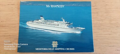 Postkarte Passagierschiff MV Rhapsody MSC Mediterranean Shipping ungel_