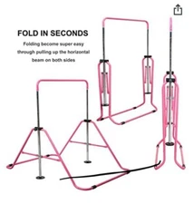 RELIANCER expandables gymnastic bars junior Training Horizontal bar (Pink)