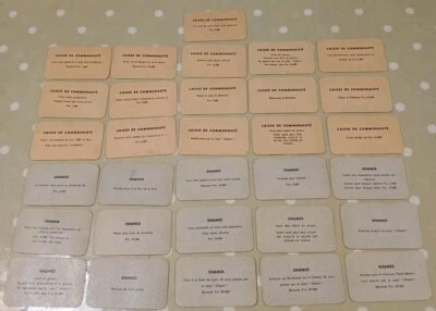 31 Cartes Chance Communaute Ancien Jeu De Monopoly Miro Compony Vintage - Photo 1/4