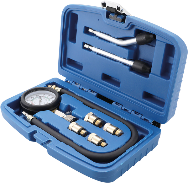 BGS Kompressionstester Benzin Motor Kompression Druck PrüFen Messen 0-20 Bar Set-image