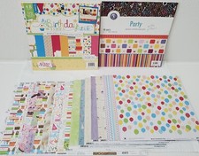 NEW Party/Happy Birthday Set of 2 DCWV  KI Paper Packs  19 Single Sheets