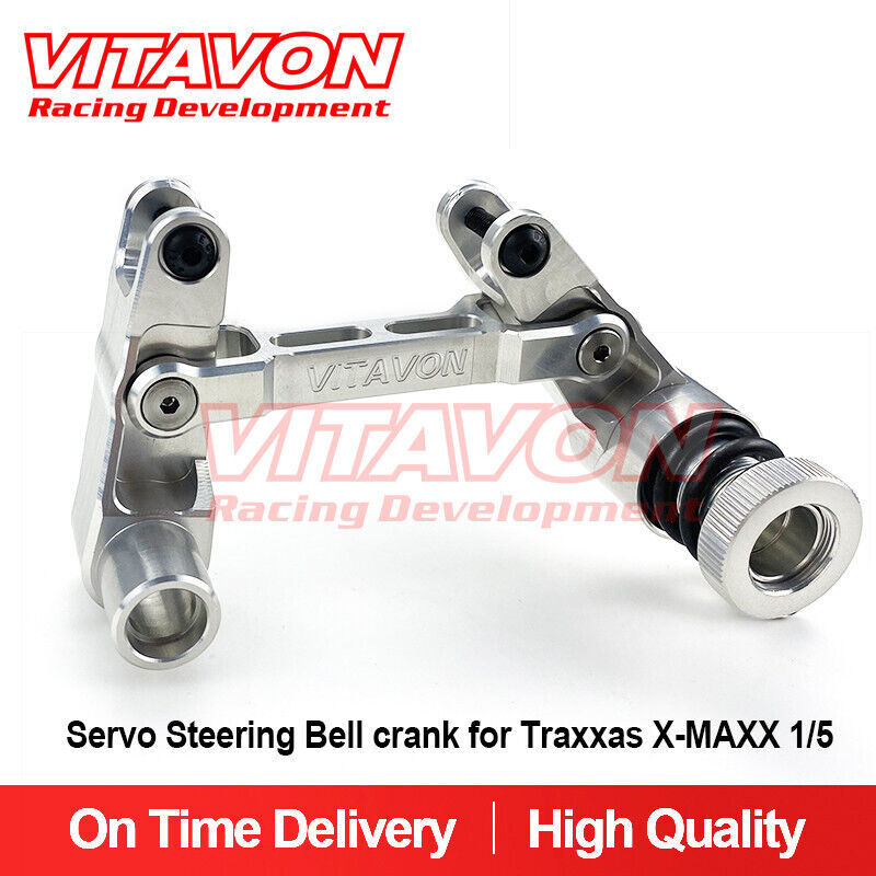 INTEGY CNC Aluminum Steering Bell Crank Set For Traxxas X-Maxx 4X4 - Adjustable Servo Saver, Upgrade Parts