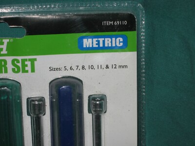 Pittsburgh PC Nut Driver Set Steel Shaft Color Coded Metric Tool