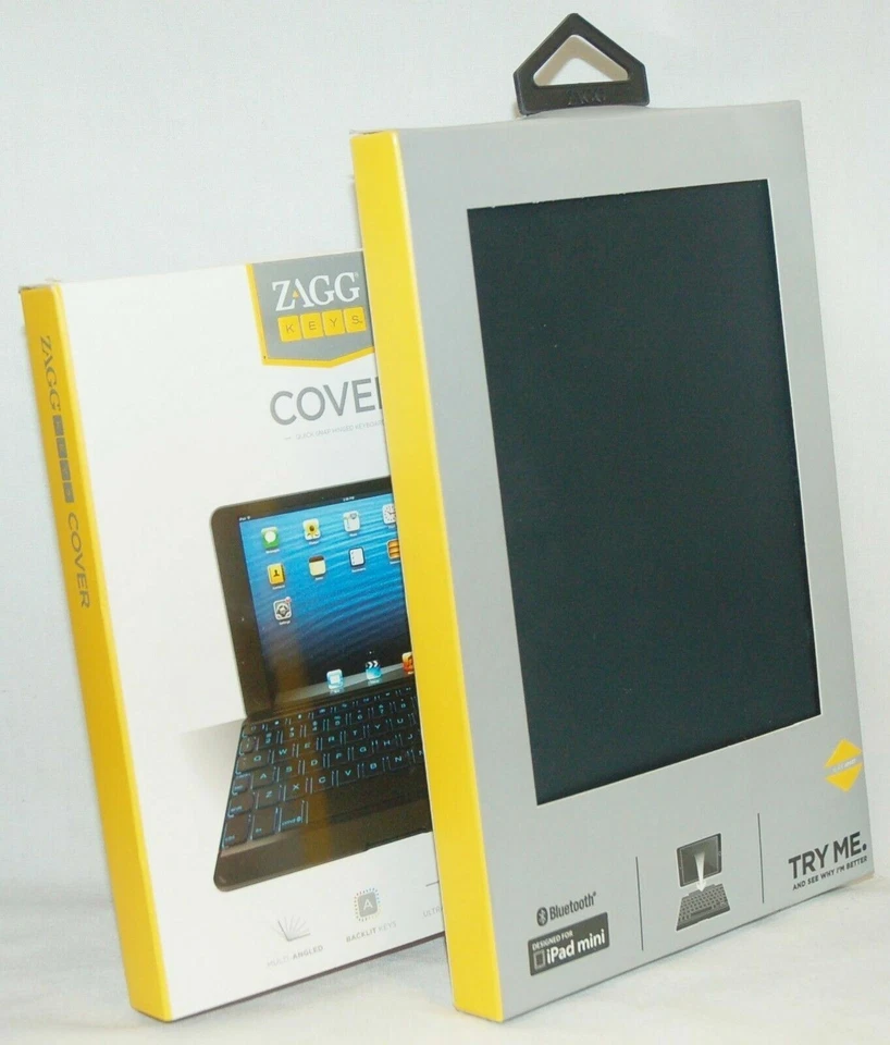 Zagg Keys iPad 1 Mini BLACK Full Keys Bluetooth 7" Keyboard Case Stand Cover yo - Image 4 of 4