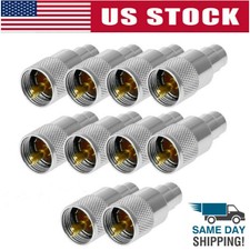 10Pcs UHF PL259 Solder Connector Male Plug W/Reducer For RG8X Coaxial Coax Cable