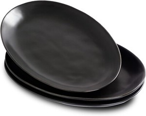 Porcelain Serving Platters, 12 Inch Large Serving Trays, Oval Serving Plates