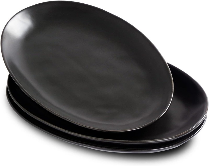 Porcelain Serving Platters, 12 Inch Large Serving Trays, Oval Serving Plates