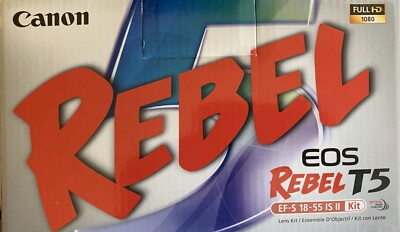 Canon EOS Rebel T5 18MP Digital Camera EF-S 18-55mm IS II Lens Kit Red NEW