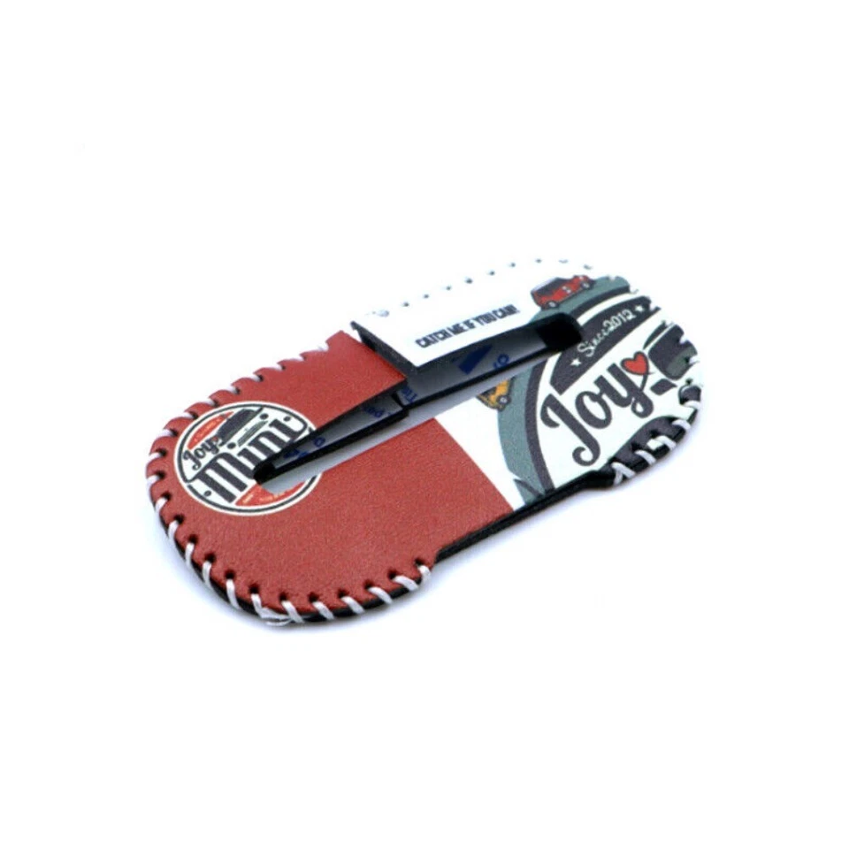 1PC Car Seat Belt Buckle Leather Protective Cover For MINI Interior Decoration Foto 2 de 4