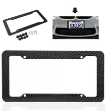 Car Carbon Fiber License Plate Frame Cover For BMW 3/5ser X3 X5 Base Sedan Sport