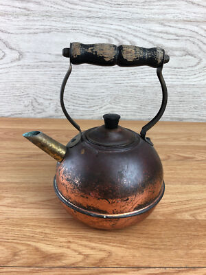 Vintage Kupfer Teekessel Holzgriff Made In Britain 