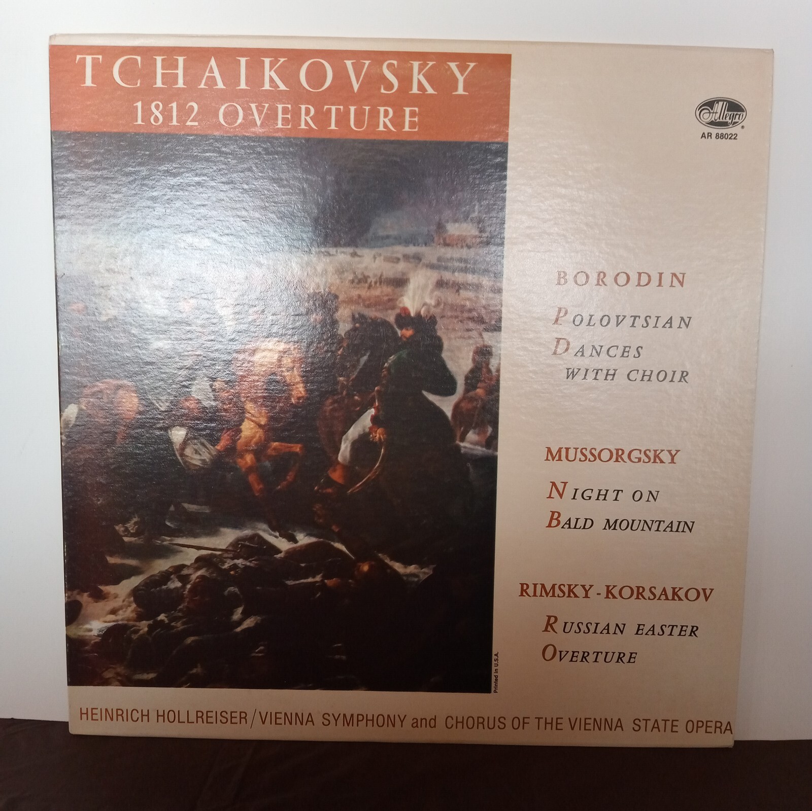 Tchaikovsky - 1812 Overture - Heinrich Hollreiser Vienna Symphony Orchestra - NM
