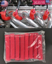 8 Pc 2500 Red Spark Plug Wire Heat Shield Boots Protector Sleeve Fit Ford Chevy