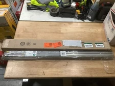 MD 36 in. Satin Nickel U-Shaped Door Bottom with Drip Cap 25710