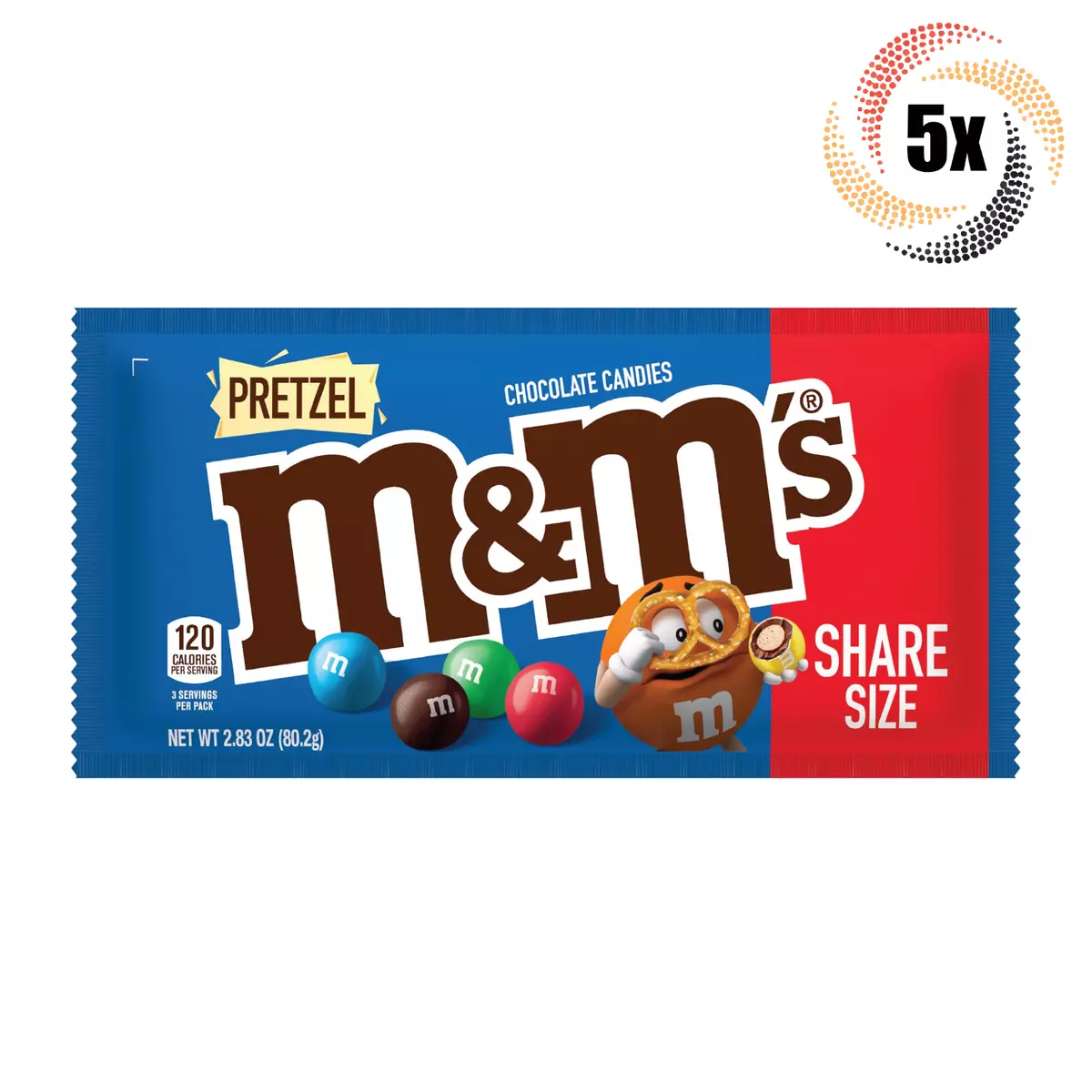 5x M&M's Pretzel Flavor King Size Chocolate Candy