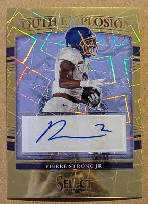 2022 Panini Select DP Pierre Strong Jr. Gold Laser Youth Explosions Auto 40/75