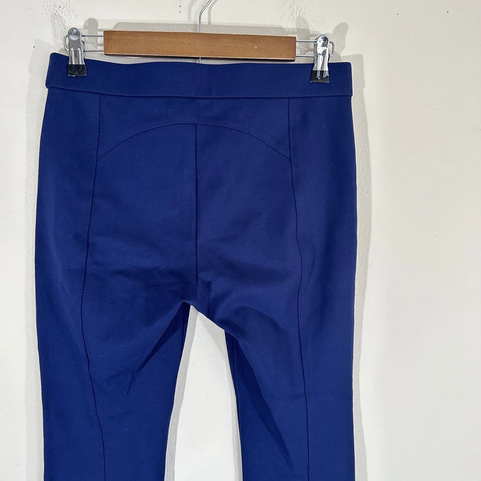 Pantalone Tory Burch Stacey blu navy ponte crop caviglia gamba dritta piccolo