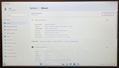 Dell Latitude 5490 14'' Laptop i5-7300U 8GB RAM 256GB SSD Win 11 Pro - 第 4/20 張圖片