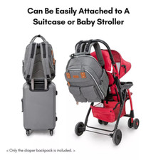 Large Capacity Diaper Bag Backpack Waterproof USB 3-in-1 Set For Baby Travel
