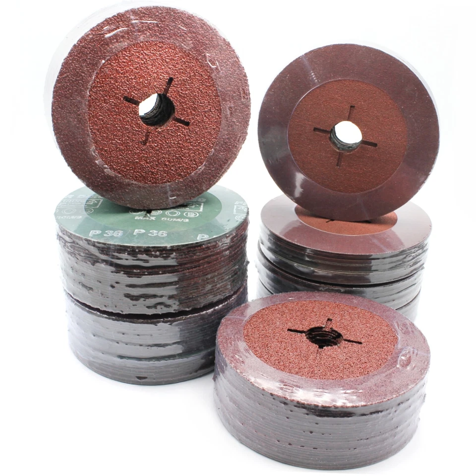 10-100 Stück Fiberscheiben 115mm 125mm Flex Winkelschleifer Fiberschleifscheiben - Bild 4 von 4