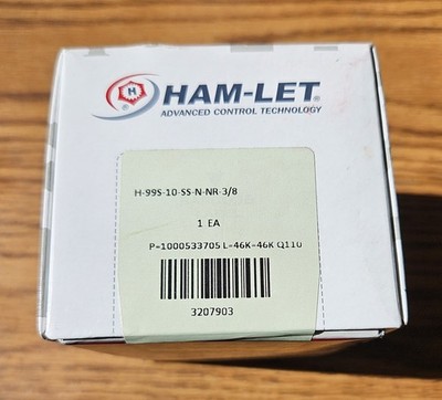 The HAM-LET H-99S-10-55-N-NR-3/8 a high-pressure, severe-service needle valve.