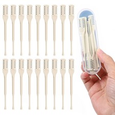 30 Pcs Manual Nose Hair Trimmer, 360  Rotating Nasal Hair Cutter with Ear Picker