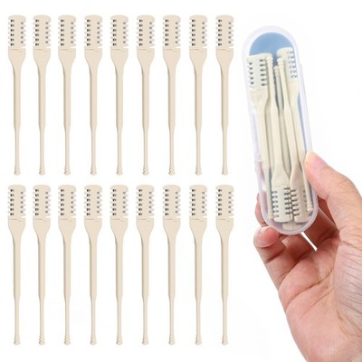 30 Pcs Manual Nose Hair Trimmer, 360° Rotating Nasal Hair Cutter with Ear Picker
