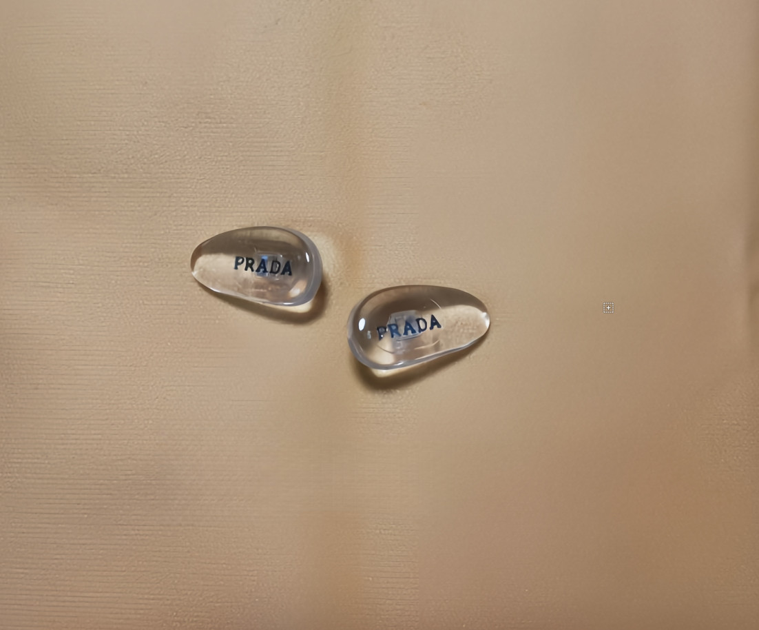 Authentic Screw-in Nose Pads For PRADA Eyeglasses/Sunglasses W/ Screws Silver