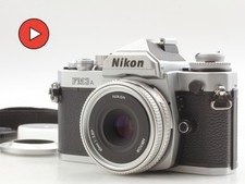  MINT w/Hood Nikon FM3A Silver Body  Ai-s Nikkor 45mm f/2.8P Lens From JAPAN