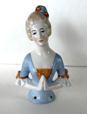 Porcelain Half Doll Hands Praying 5''  Tall  German Vintage Excellent