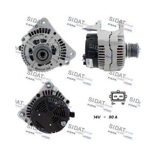 Alternateur Sidat A12BH1281A2 à haute capacité 140A pour VW et Skoda