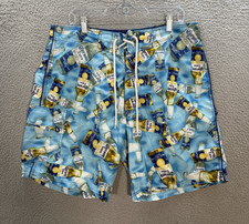 Corona Extra Beer Shorts Mens 38 Multicolor Swim Trunks Surfer Skater Beach
