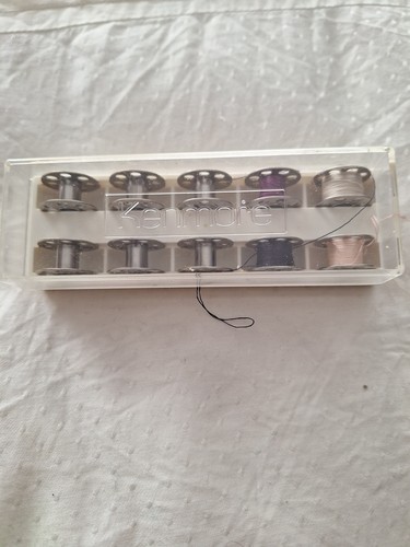 Vintage Kenmore Sewing Machine Partially Filled 10 Bobbins Made In Japan