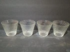 Jeanette Glass Finlandia Tree Bark Glasses Whiskey Tumblers 7oz. Set Of 4