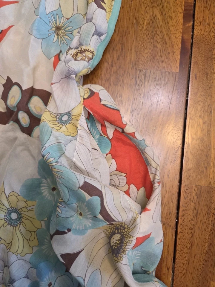 Johnny Was Kyoto Gardens Silk Dress With Pockets Size Medium ***flaw - Image 4 of 4