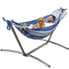 Double Hammock, Heavy Duty Portable, 500 lb Weight Capacity, Perfect for Both...