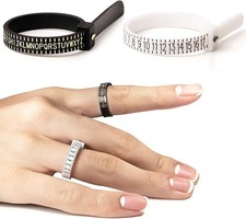 1-Pack Ring Sizer Measure Tool Gauge Plastic Finger Sizing Finder Reusable 1-17