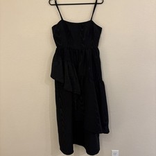 Kate Spade New York Target Tiered Ruffle Midi Tank Dress Black Size S