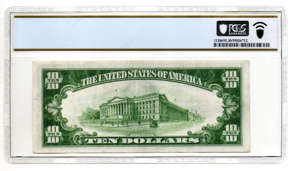 Fr. 2400 (AA Block) 1928 Gold Certificate Note PCGS Banknote Very Fine 30 - Image 2 of 2