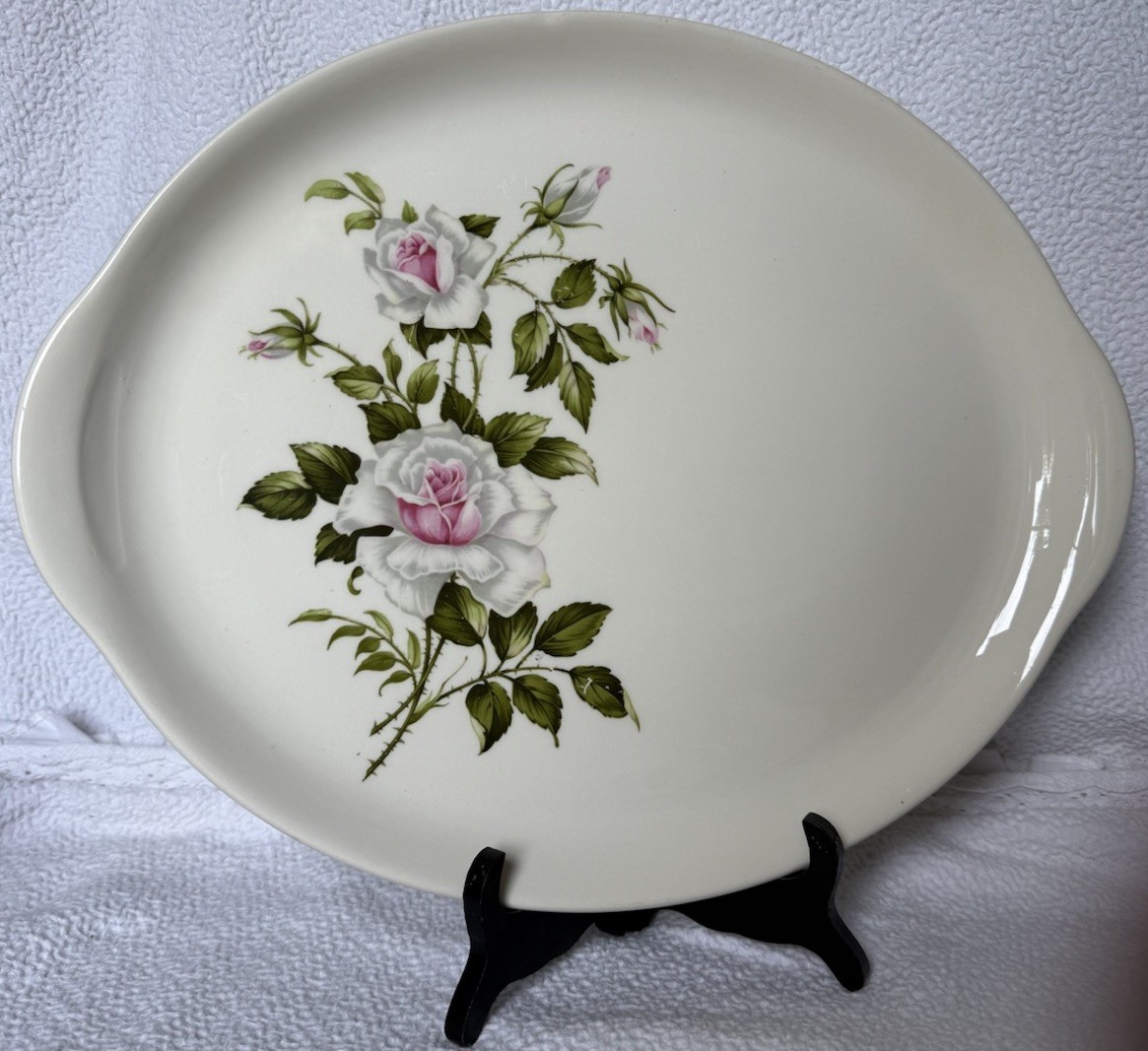 Crooksville China Company Serving Platter Delmar Marie Roses