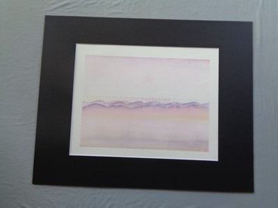 Jean Michel Folon Sans Fin Endless Art Print Surreal Landscape Watercolor Matted