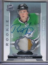2014/15 UD The Cup hockey Brett Ritchie RC Rookie patch auto /249 card STARS. rookie card picture
