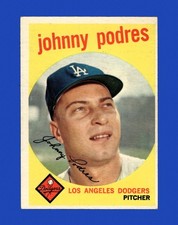 1959 Topps Set-Break #495 Johnny Podres EX-EXMINT *GMCARDS*